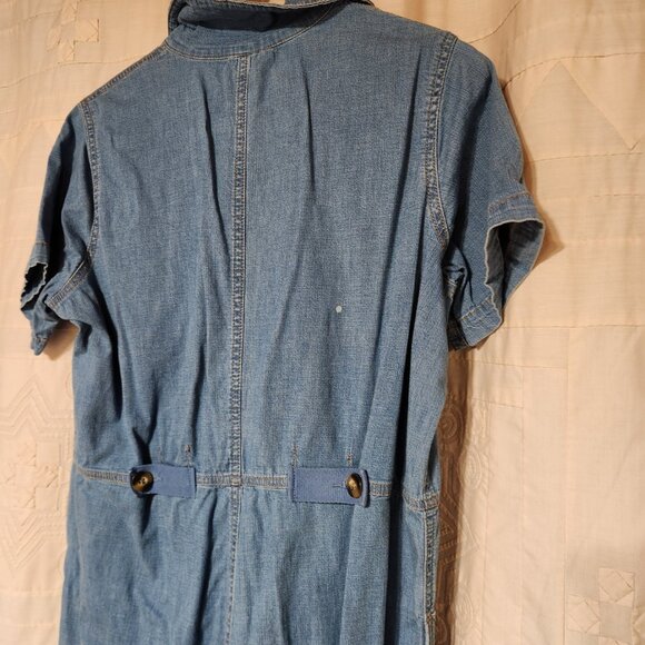 💙 No Boundaries Denim Utility Jumpsuit Coveralls XL 💙 - Picture 6 of 8